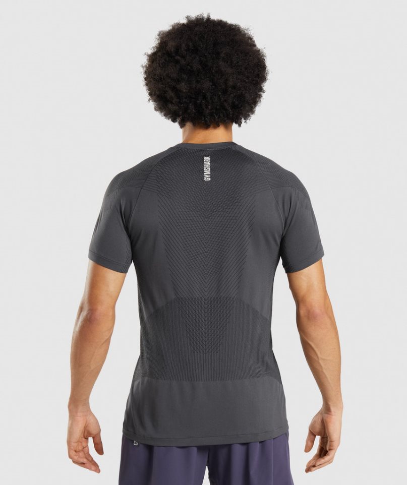 Men's Gymshark Apex Seamless T-Shirts Black | NZ 3ZWEOQ